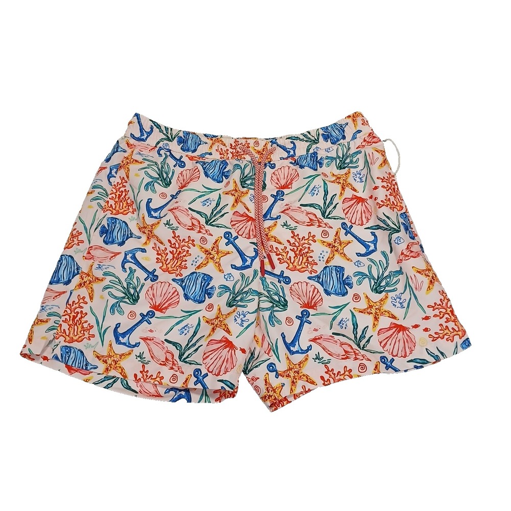 MENS‎ FOREVER 21 TROPICAL DRAWSTRING LINED SWIM BOARD SHORTS SIZE L